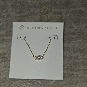 Kendra Scott Gold Necklace with Sparkling Silver Pendant
